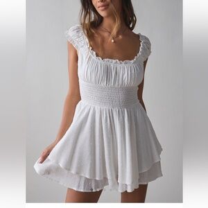 UO Rosie Smocked Tiered Ruffle Romper